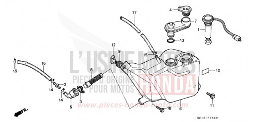 RESERVOIR D'HUILE MTX125RWH de 1987